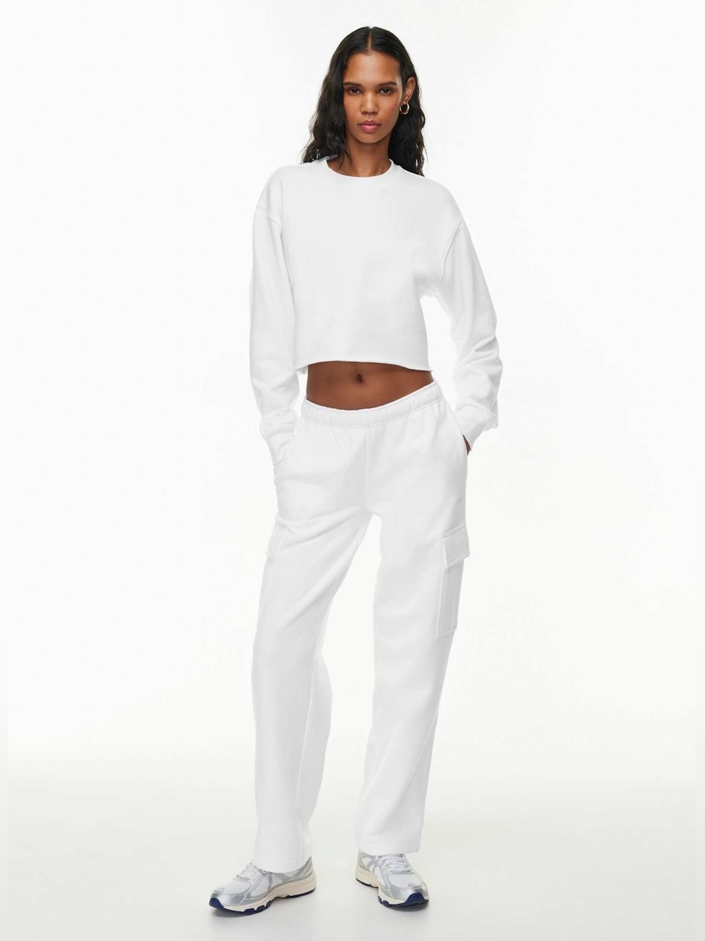 Aritzia TNA Terry Fleece Perfect Cropped Sweatshirt
